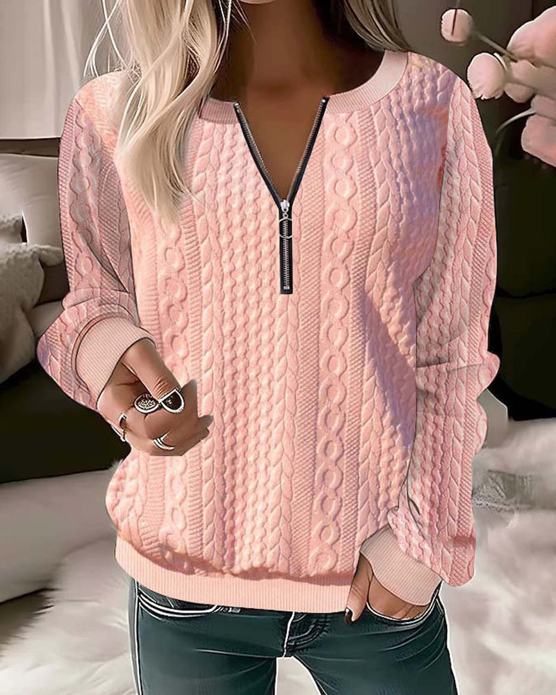 Angela - Pullover mit Reißverschluß