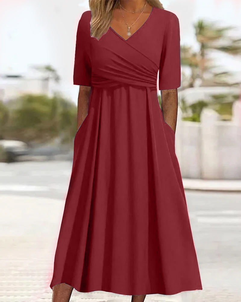 Mary - Elegantes Kleid mit V-Ausschnitt