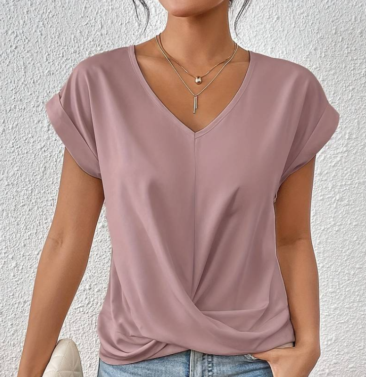 Kristine - Elegantes Damen Shirt Mit V-Ausschnitt