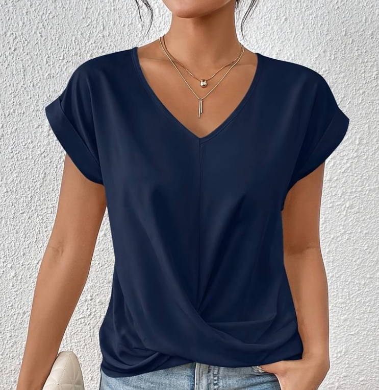 Kristine - Elegantes Damen Shirt Mit V-Ausschnitt